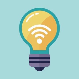 灯泡加WIfi 标志