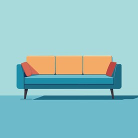扁平风格多人沙发