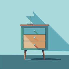 扁平风格床头柜