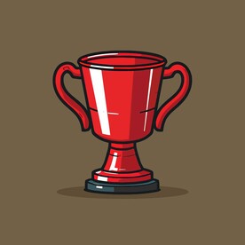 金银铜奖杯卡通绘画儿童插画