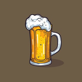 啤酒饮料卡通绘画儿童插画