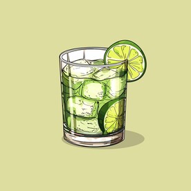 鸡尾酒饮料卡通绘画儿童插画