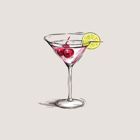 鸡尾酒饮料卡通绘画儿童插画