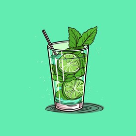 夏威夷饮料卡通绘画儿童插画