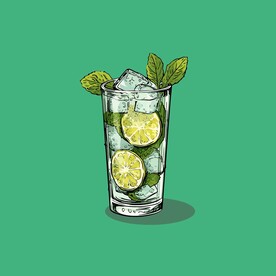 夏威夷饮料卡通绘画儿童插画