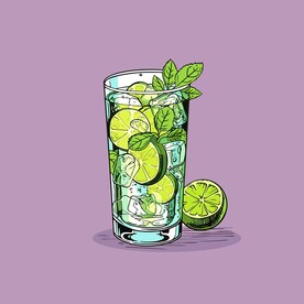 夏威夷饮料卡通绘画儿童插画