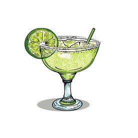 夏威夷饮料卡通绘画儿童插画