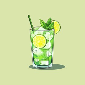 夏威夷饮料卡通绘画儿童插画