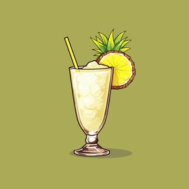 夏威夷饮料卡通绘画儿童插画