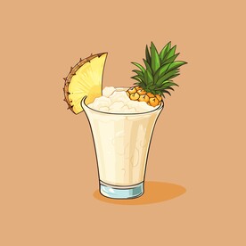 可爱果茶卡通绘画儿童插画