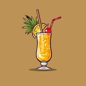 可爱啤酒卡通绘画儿童插画