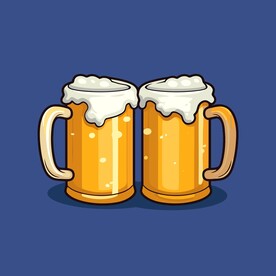 可爱啤酒卡通绘画儿童插画