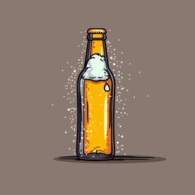 可爱啤酒卡通绘画儿童插画