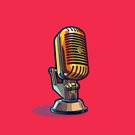 可爱麦克风卡通绘画儿童插画