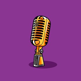 可爱麦克风卡通绘画儿童插画