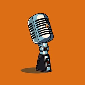 可爱麦克风卡通绘画儿童插画