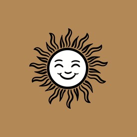 可爱太阳卡通绘画儿童插画