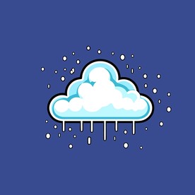 可爱白云卡通绘画儿童插画