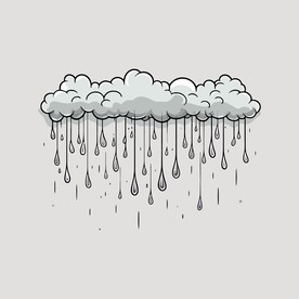 可爱白云卡通绘画儿童插画