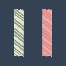 卡通胶带贴纸矢量简笔画