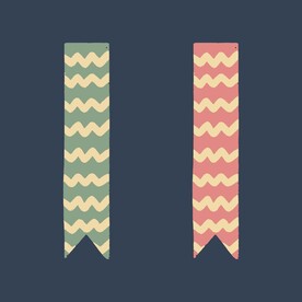 卡通胶带贴纸矢量简笔画