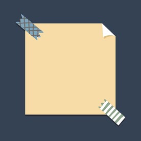 卡通便签纸矢量简笔画