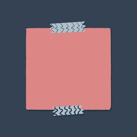 卡通便签纸矢量简笔画