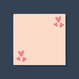 卡通便签纸矢量简笔画