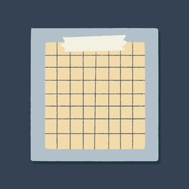 卡通便签纸矢量简笔画