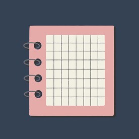 卡通便签纸矢量简笔画