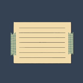 卡通便签纸矢量简笔画