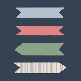 卡通胶带贴纸矢量简笔画