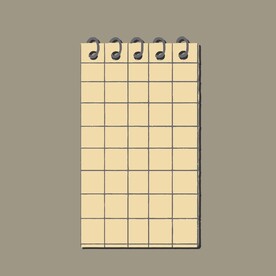 卡通便签纸矢量简笔画