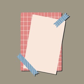 卡通便签纸矢量简笔画