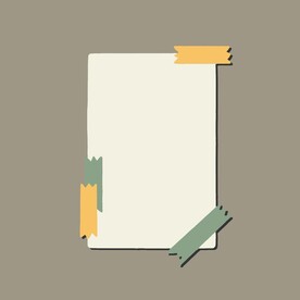 卡通便签纸矢量简笔画