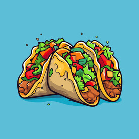 西式美味烤肉卷矢量插画