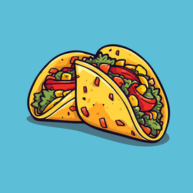 西式美味烤肉卷矢量插画