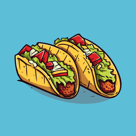 西式美味烤肉卷矢量插画