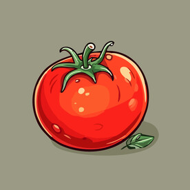 西红柿蔬菜手绘矢量插画