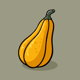 南瓜蔬菜手绘矢量插画