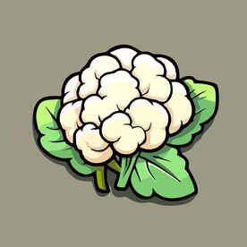 菜花蔬菜手绘矢量插画