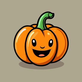 南瓜蔬菜手绘矢量插画