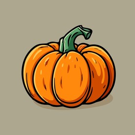 南瓜蔬菜手绘矢量插画