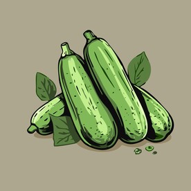 美味黄瓜蔬菜手绘矢量插画