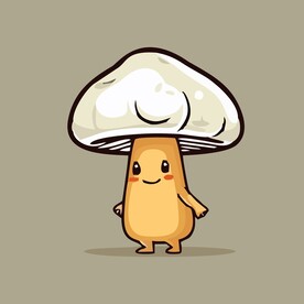 美味蘑菇蔬菜手绘矢量插画