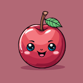 手绘樱桃卡通水果矢量插画