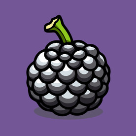 手绘桑椹水果矢量插图卡通美食