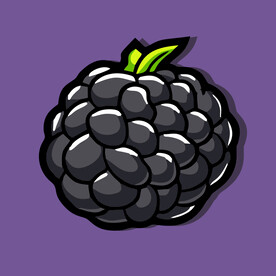 手绘桑椹水果矢量插图卡通美食