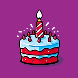 美味水果奶油蛋糕卡通矢量插画