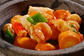 虾仁豆腐 蟹柳鱿鱼煲